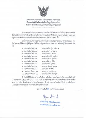 ประกาศรายชื่อผู้มีสิทธิ์สอบคัดเลือกเป็นลูกจ้างเหมาบริการ ตำแหน่งเจ้าหน้าที่สนับสนุนงานวิเคราะห์นโยบายและแผน สำนักงานการท่องเที่ยวและกีฬาจังหวัดพะเยา