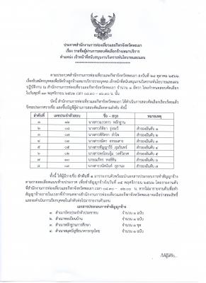 ประกาศรายชื่อผู้สอบผ่านการคัดเลือกลูกจ้างเหมาบริการ ตำแหน่งเจ้าหน้าที่สนับสนุนงานวิเคราะห์นโยบายและแผน สำนักงานการท่องเที่ยวและกีฬาจังหวัดพะเยา